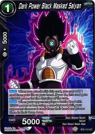 Dark Power Black Masked Saiyan (BT5-112) [Miraculous Revival] | Dragon's Lair Comics and Fantasy Houston TX