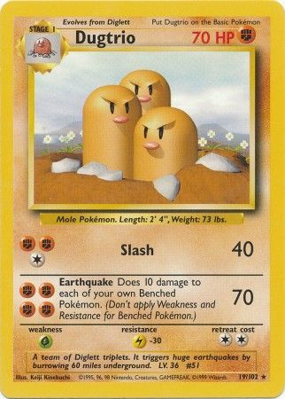 Dugtrio (19/102) [Base Set Unlimited] | Dragon's Lair Comics and Fantasy Houston TX