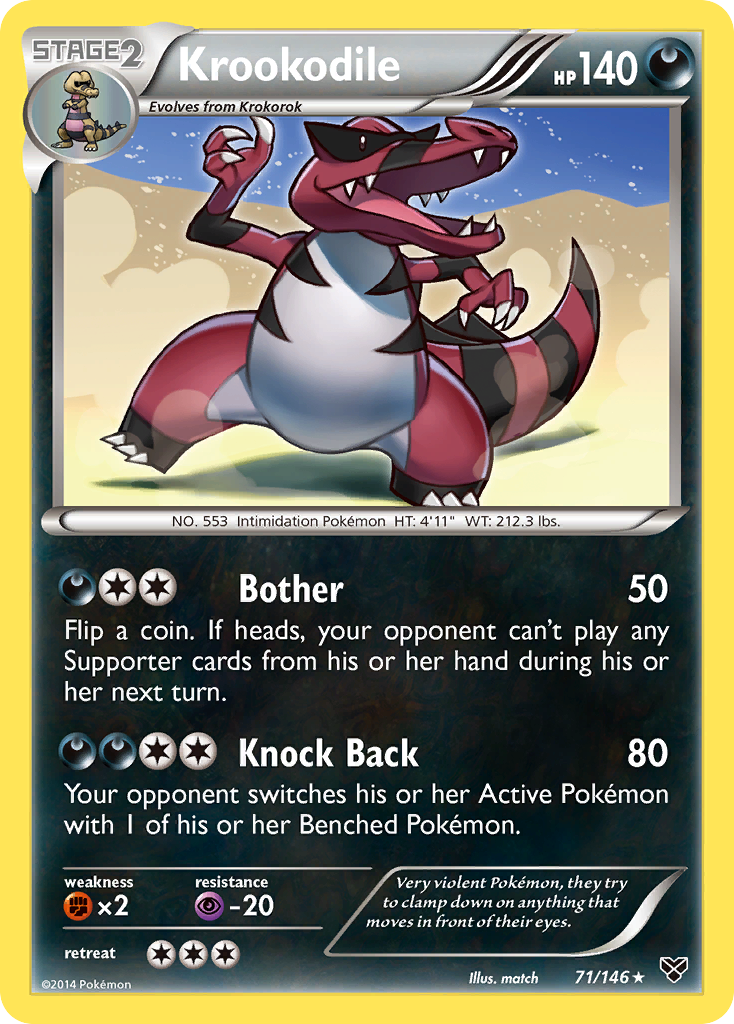 Krookodile (71/146) [XY: Base Set] | Dragon's Lair Comics and Fantasy Houston TX