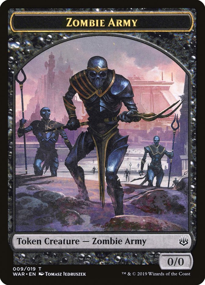 Zombie Army Token (009/019) [War of the Spark Tokens] | Dragon's Lair Comics and Fantasy Houston TX