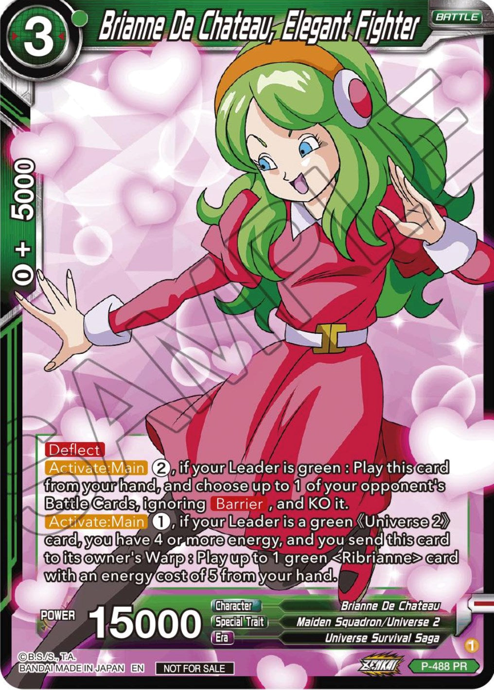 Brianne De Chateau, Elegant Fighter (Zenkai Series Tournament Pack Vol.3) (P-488) [Tournament Promotion Cards] | Dragon's Lair Comics and Fantasy Houston TX