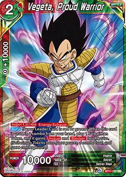 Vegeta, Proud Warrior (BT17-132) [Ultimate Squad] | Dragon's Lair Comics and Fantasy Houston TX