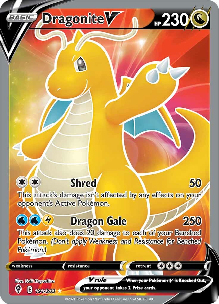 Dragonite V (191/203) [Sword & Shield: Evolving Skies] | Dragon's Lair Comics and Fantasy Houston TX