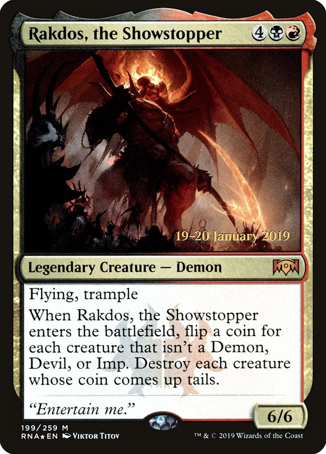 Rakdos, the Showstopper [Ravnica Allegiance Prerelease Promos] | Dragon's Lair Comics and Fantasy Houston TX