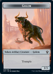 Golem (026) // Thopter Double-Sided Token [Commander 2021 Tokens] | Dragon's Lair Comics and Fantasy Houston TX