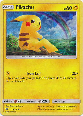 Pikachu (28/73) (Cracked Ice Holo) [Miscellaneous Cards] | Dragon's Lair Comics and Fantasy Houston TX