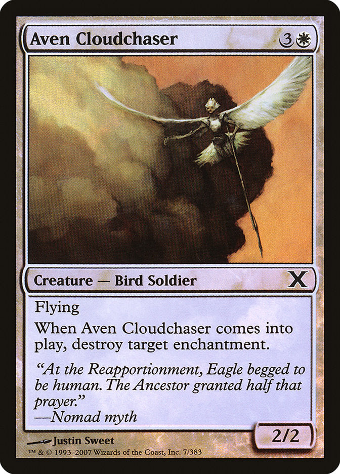 Aven Cloudchaser (Premium Foil) [Tenth Edition] | Dragon's Lair Comics and Fantasy Houston TX