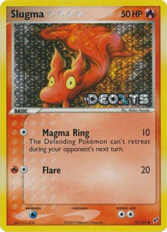 Slugma (75/107) (Stamped) [EX: Deoxys] | Dragon's Lair Comics and Fantasy Houston TX