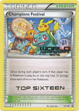 Champions Festival 2016 Top Sixteen (XY176) [XY: Black Star Promos] | Dragon's Lair Comics and Fantasy Houston TX