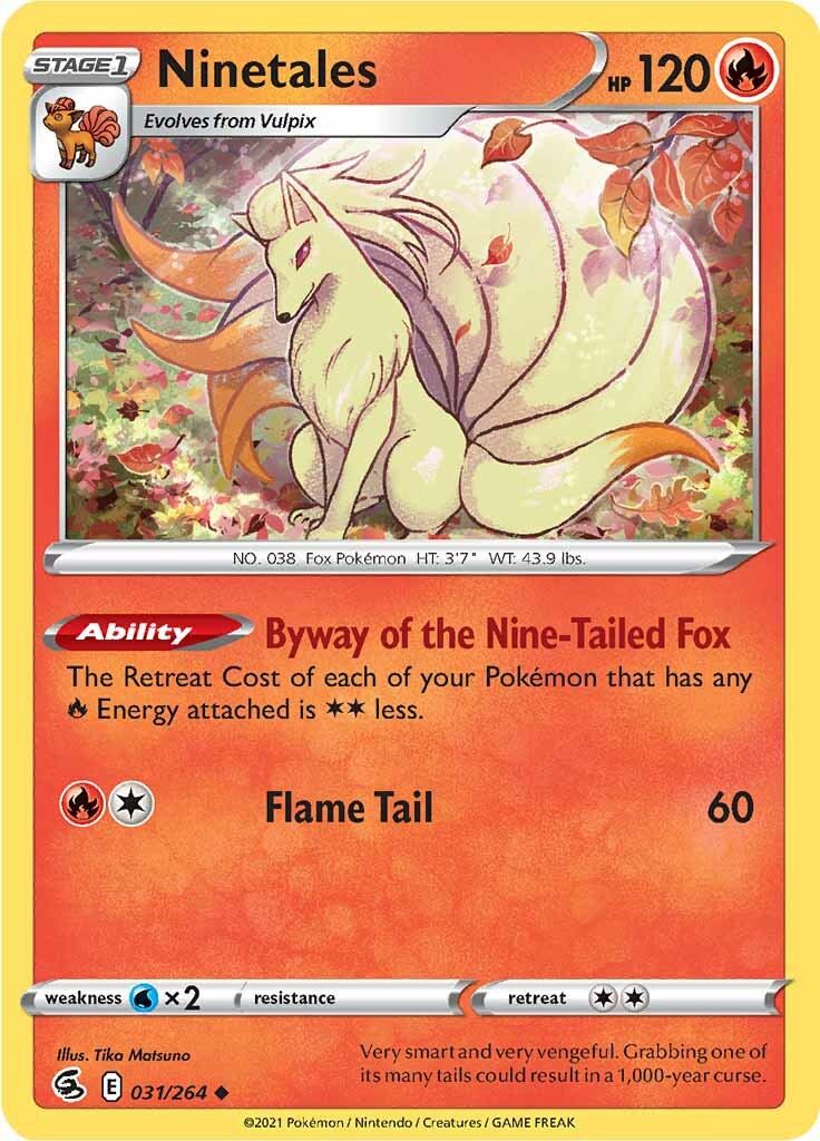 Ninetales (031/264) [Sword & Shield: Fusion Strike] | Dragon's Lair Comics and Fantasy Houston TX