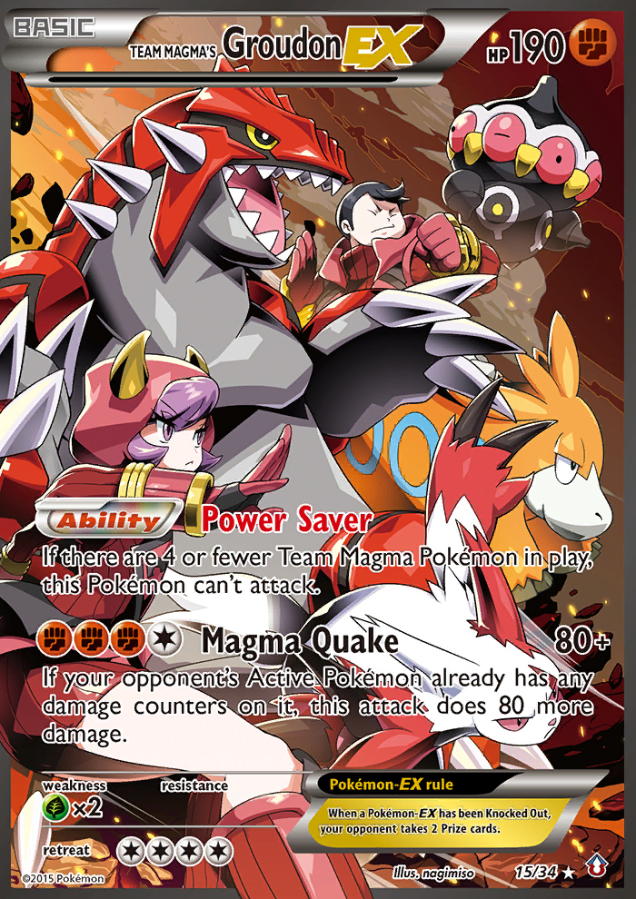 Team Magma's Groudon ex (15/34) [XY: Double Crisis] | Dragon's Lair Comics and Fantasy Houston TX