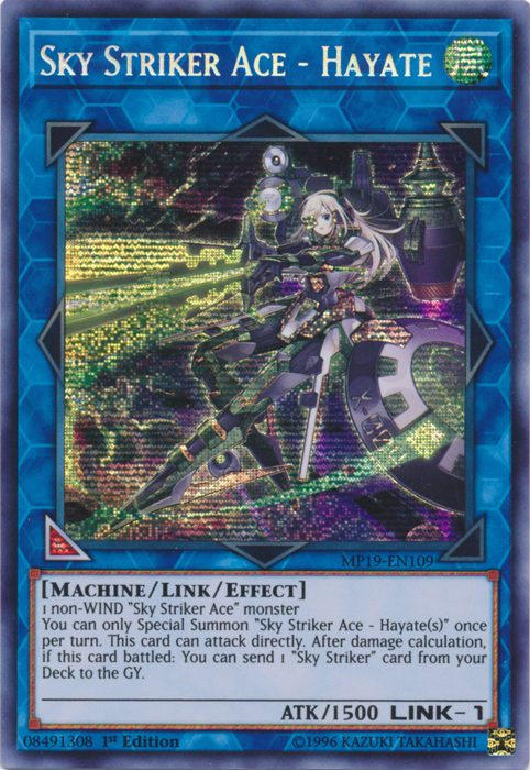 Sky Striker Ace - Hayate [MP19-EN109] Prismatic Secret Rare | Dragon's Lair Comics and Fantasy Houston TX