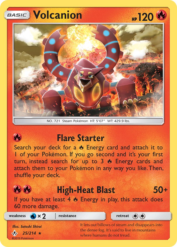 Volcanion (25/214) (Theme Deck Exclusive) [Sun & Moon: Unbroken Bonds] | Dragon's Lair Comics and Fantasy Houston TX