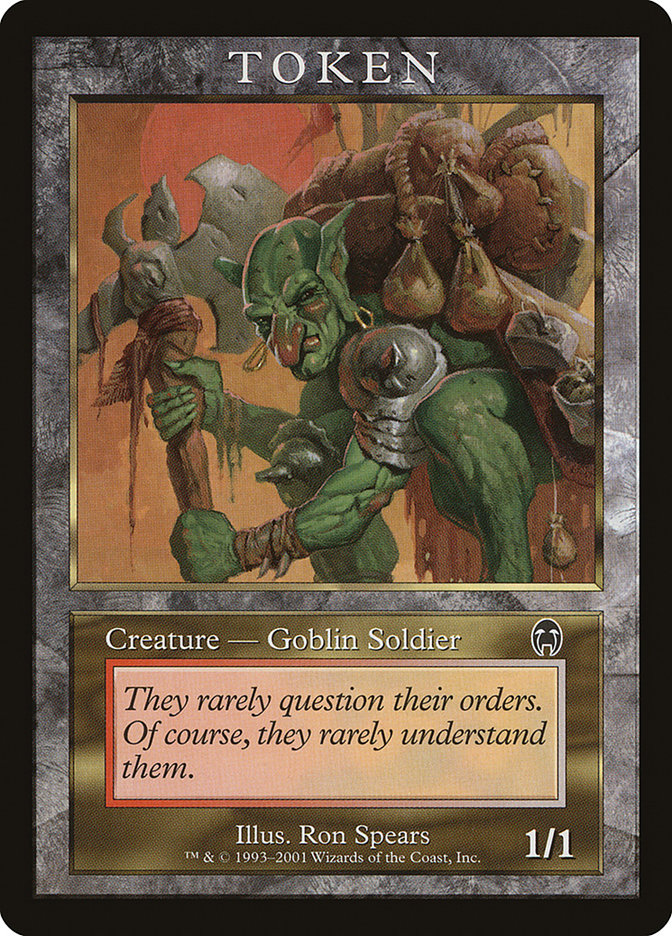 Goblin Soldier Token [Magic Player Rewards 2001] | Dragon's Lair Comics and Fantasy Houston TX