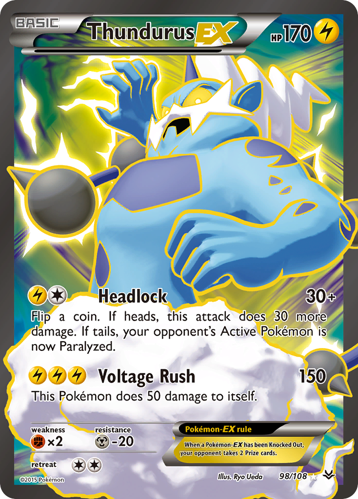 Thundurus EX (98/108) [XY: Roaring Skies] | Dragon's Lair Comics and Fantasy Houston TX