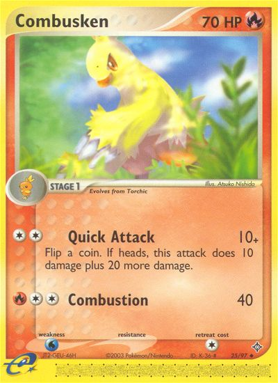 Combusken (25/97) [EX: Dragon] | Dragon's Lair Comics and Fantasy Houston TX