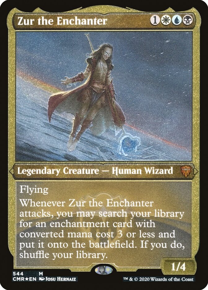 Zur the Enchanter (Etched) [Commander Legends] | Dragon's Lair Comics and Fantasy Houston TX