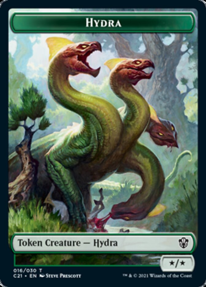 Hydra // Boar Double-Sided Token [Commander 2021 Tokens] | Dragon's Lair Comics and Fantasy Houston TX