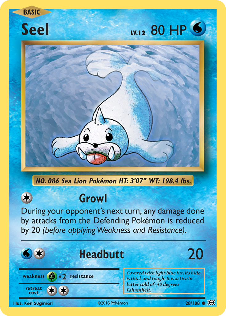 Seel (28/108) [XY: Evolutions] | Dragon's Lair Comics and Fantasy Houston TX