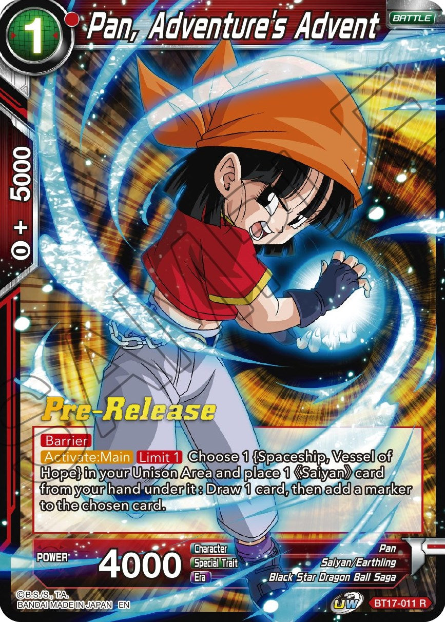 Pan, Adventure's Advent (BT17-011) [Ultimate Squad Prerelease Promos] | Dragon's Lair Comics and Fantasy Houston TX