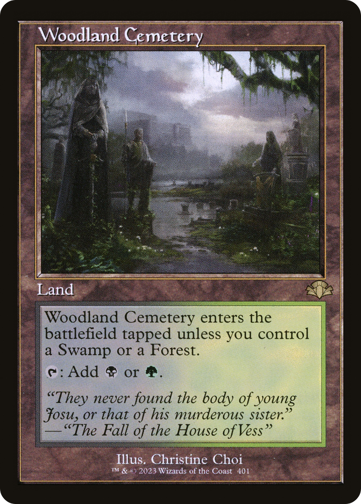 Woodland Cemetery (Retro) [Dominaria Remastered] | Dragon's Lair Comics and Fantasy Houston TX