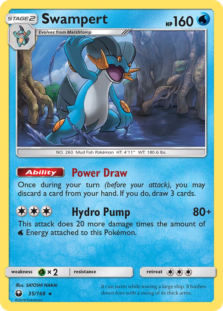 Swampert (35/168) (Theme Deck Exclusive) [Sun & Moon: Celestial Storm] | Dragon's Lair Comics and Fantasy Houston TX