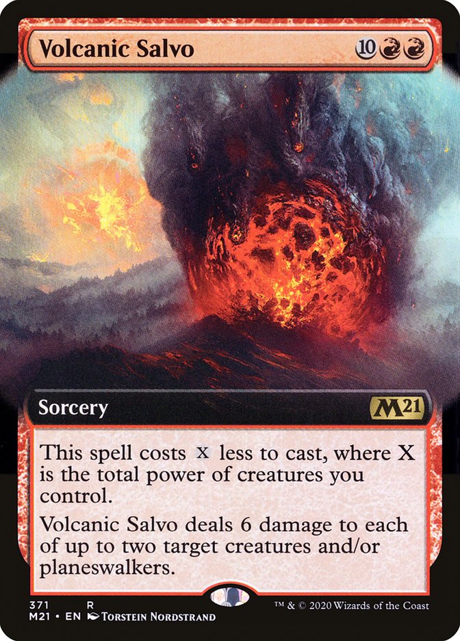 Volcanic Salvo (Extended Art) [Core Set 2021] | Dragon's Lair Comics and Fantasy Houston TX