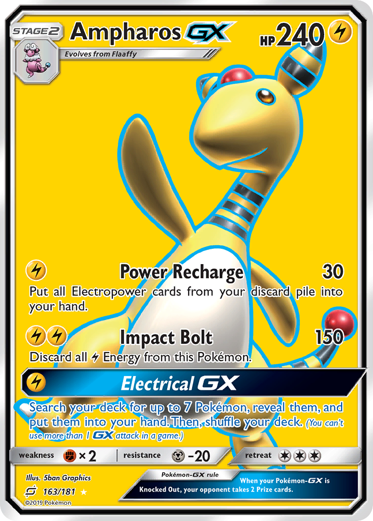 Ampharos GX (163/181) [Sun & Moon: Team Up] | Dragon's Lair Comics and Fantasy Houston TX