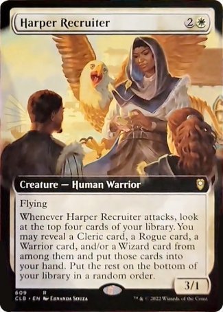 Harper Recruiter (Extended Art) [Commander Legends: Battle for Baldur's Gate] | Dragon's Lair Comics and Fantasy Houston TX