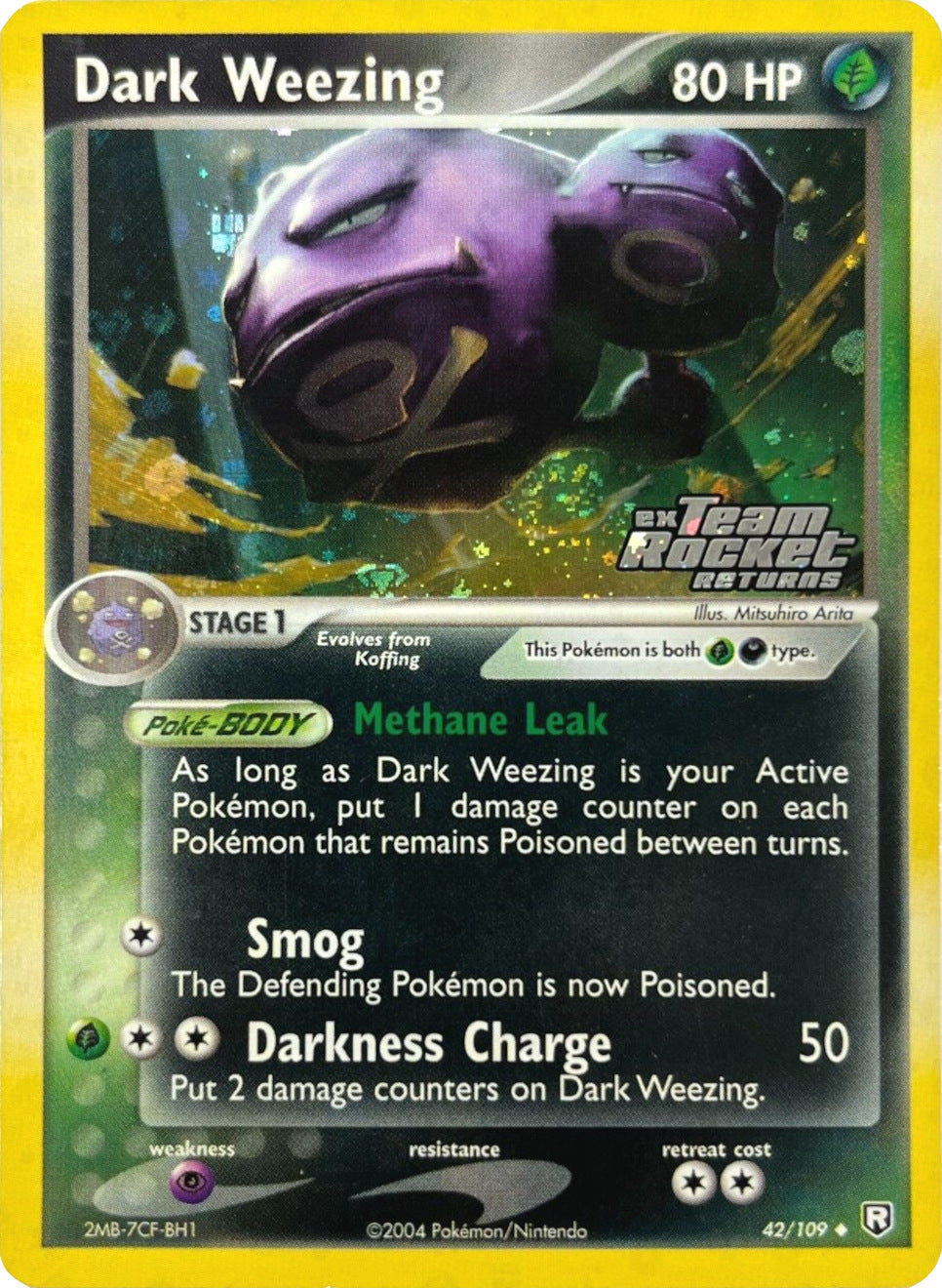 Dark Weezing (42/109) (Stamped) [EX: Team Rocket Returns] | Dragon's Lair Comics and Fantasy Houston TX