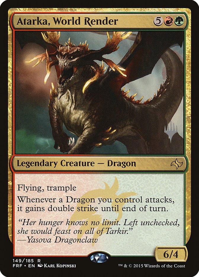 Atarka, World Render (Promo Pack) [Fate Reforged Promos] | Dragon's Lair Comics and Fantasy Houston TX