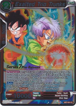 Exalted Trio Trunks (BT7-011_PR) [Assault of the Saiyans Prerelease Promos] | Dragon's Lair Comics and Fantasy Houston TX