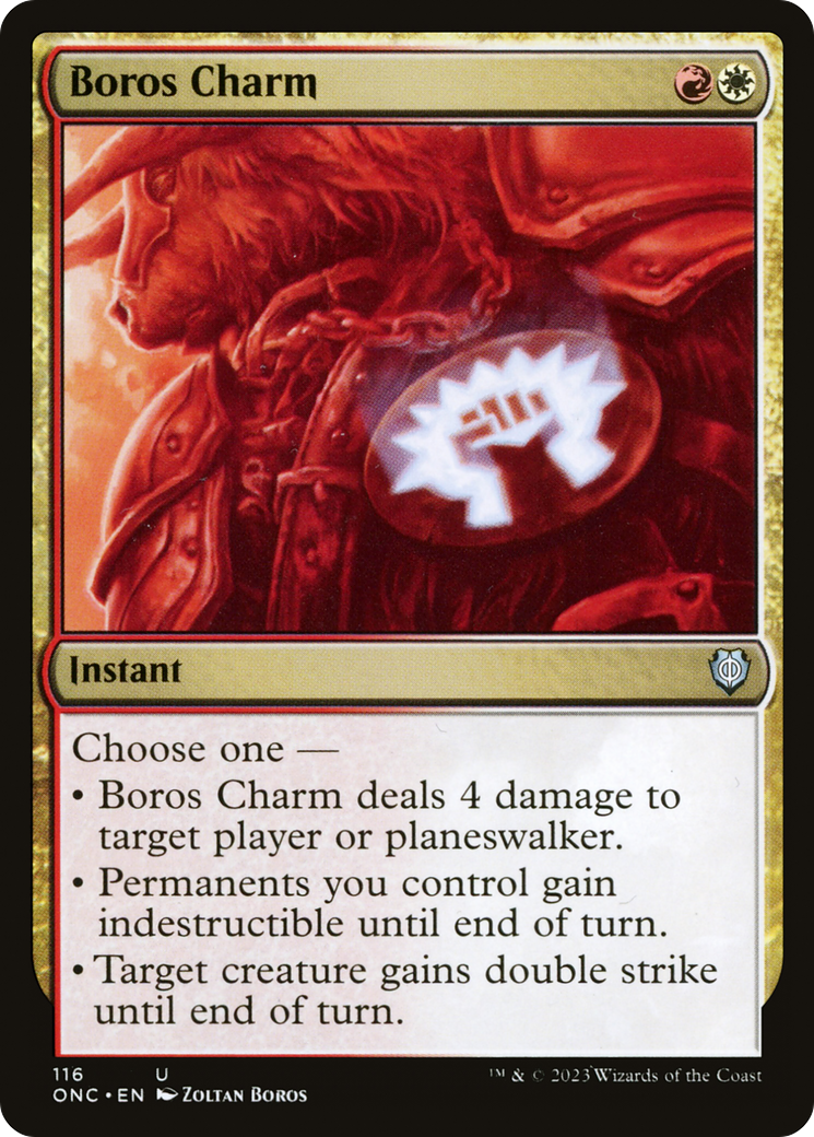 Boros Charm [Phyrexia: All Will Be One Commander] | Dragon's Lair Comics and Fantasy Houston TX