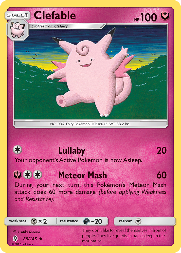 Clefable (89/145) [Sun & Moon: Guardians Rising] | Dragon's Lair Comics and Fantasy Houston TX