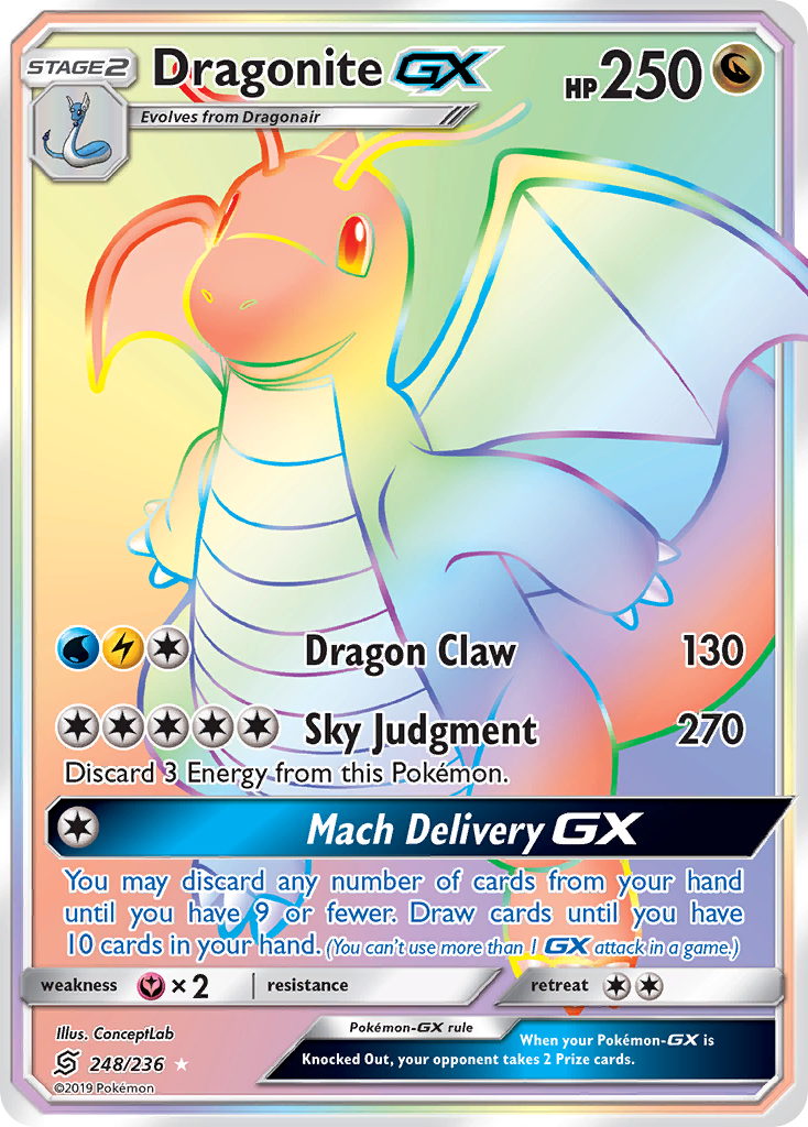 Dragonite GX (248/236) [Sun & Moon: Unified Minds] | Dragon's Lair Comics and Fantasy Houston TX