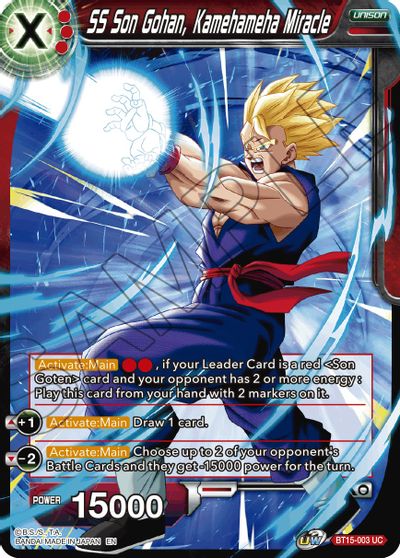 SS Son Gohan, Kamehameha Miracle (BT15-003) [Saiyan Showdown] | Dragon's Lair Comics and Fantasy Houston TX