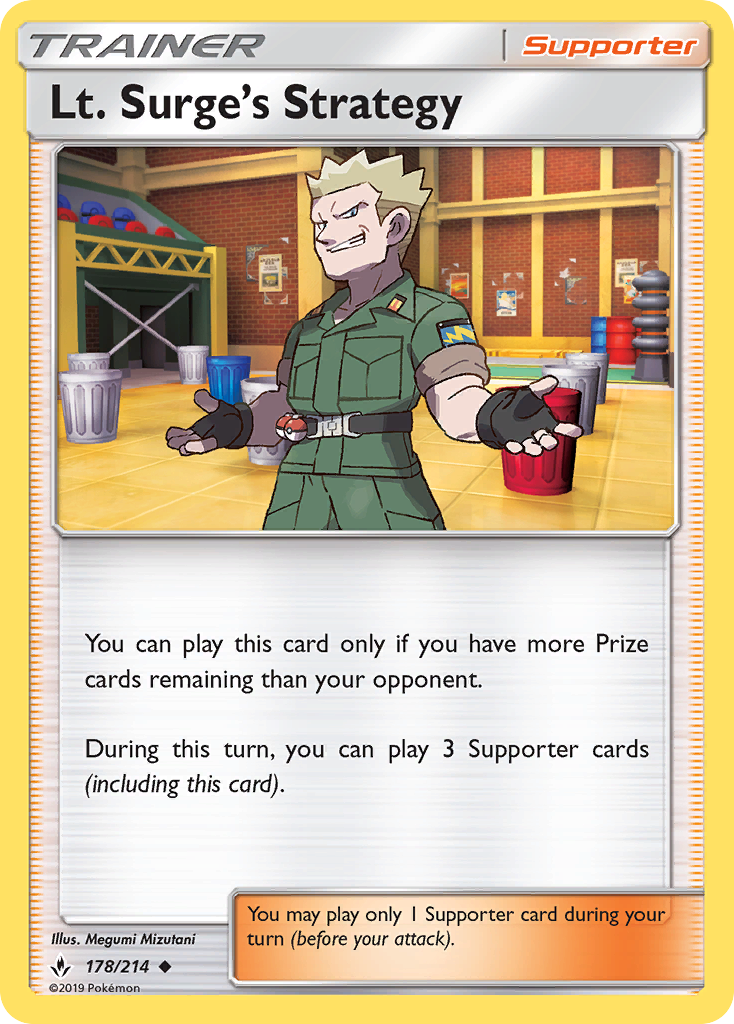 Lt. Surge's Strategy (178/214) [Sun & Moon: Unbroken Bonds] | Dragon's Lair Comics and Fantasy Houston TX