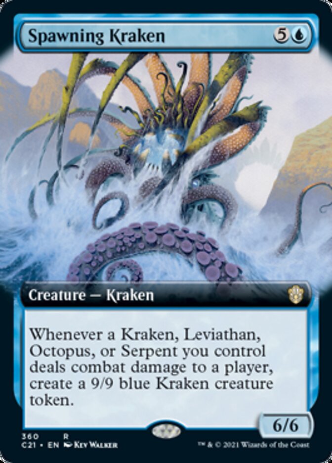 Spawning Kraken (Extended Art) [Commander 2021] | Dragon's Lair Comics and Fantasy Houston TX