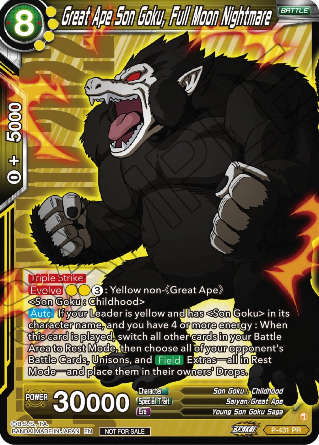 Great Ape Son Goku, Full Moon Nightmare (P-431) [Promotion Cards] | Dragon's Lair Comics and Fantasy Houston TX