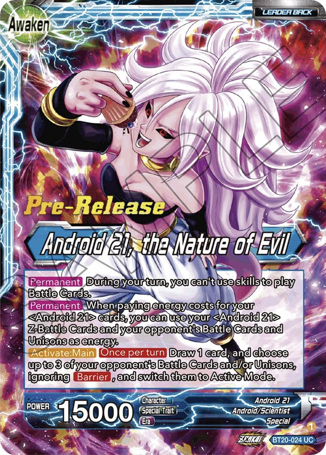 Android 21 // Android 21, the Nature of Evil (BT20-024) [Power Absorbed Prerelease Promos] | Dragon's Lair Comics and Fantasy Houston TX