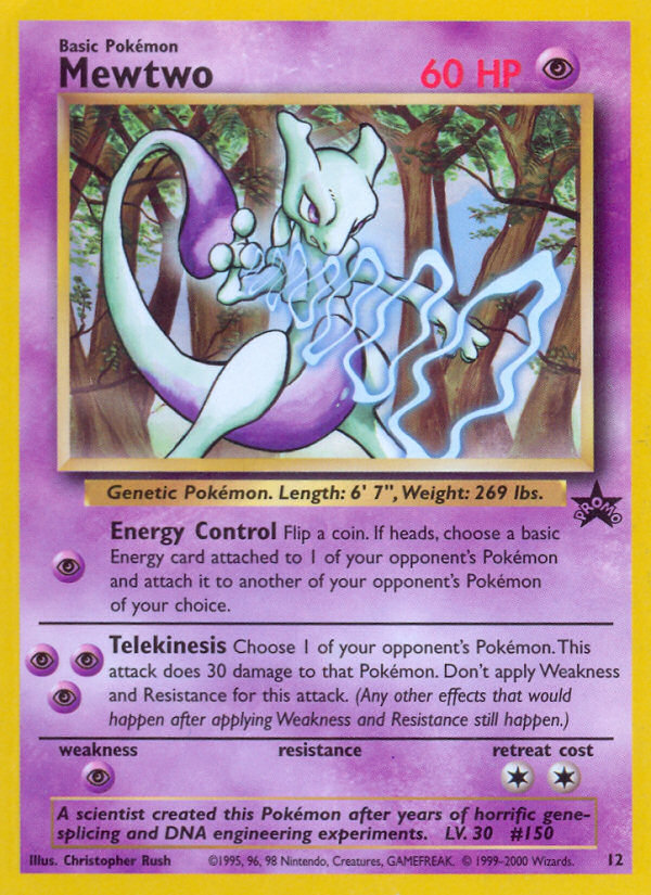 Mewtwo (12) [Wizards of the Coast: Black Star Promos] | Dragon's Lair Comics and Fantasy Houston TX