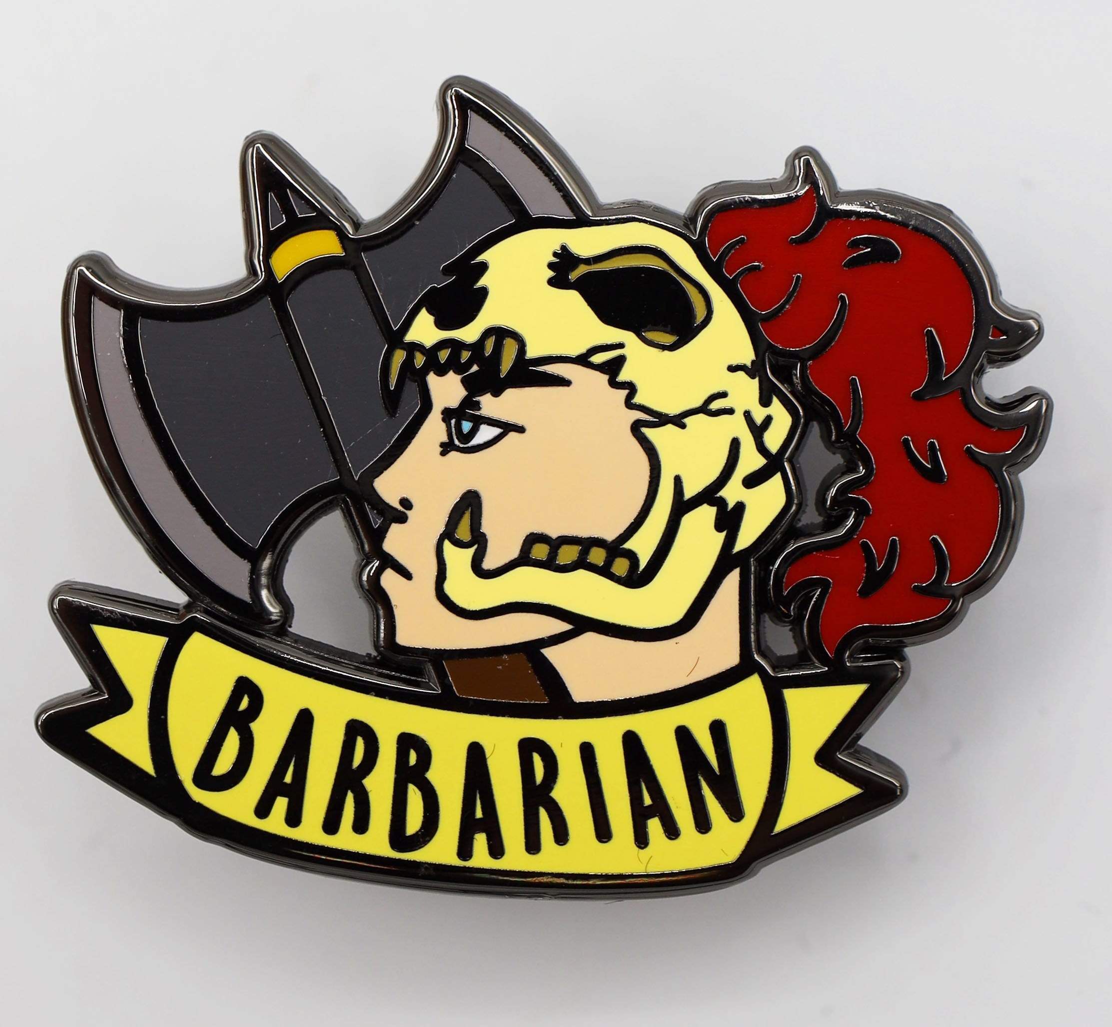 Foam Brain Pin: Class Banner Barbarian | Dragon's Lair Comics and Fantasy Houston TX