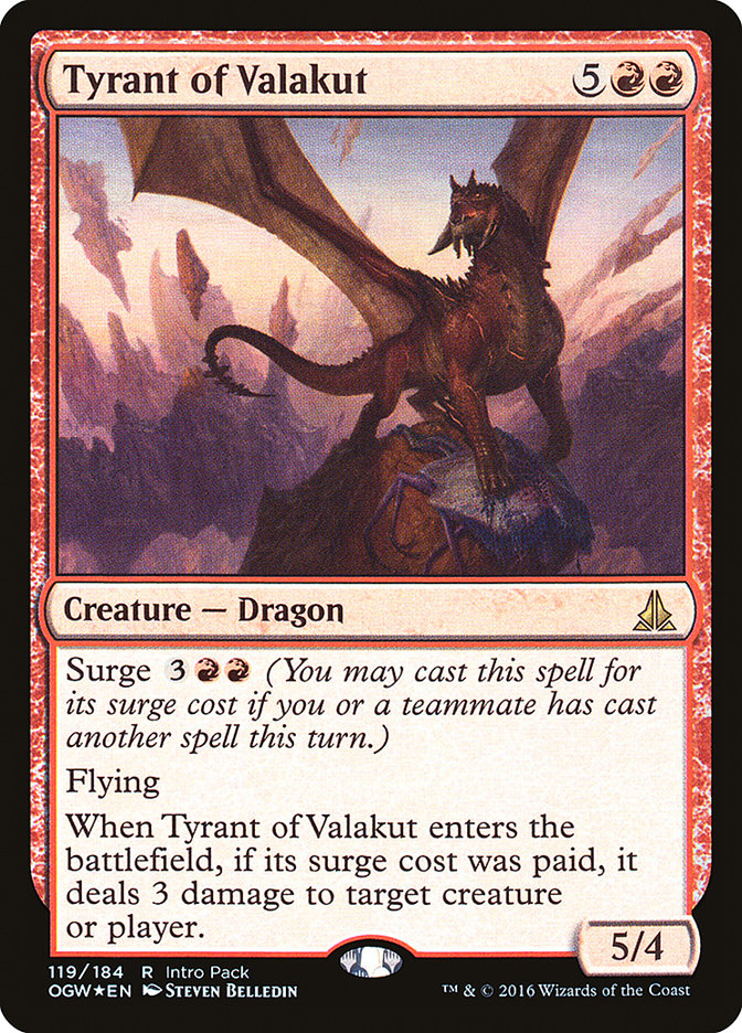 Tyrant of Valakut (Intro Pack) [Oath of the Gatewatch Promos] | Dragon's Lair Comics and Fantasy Houston TX