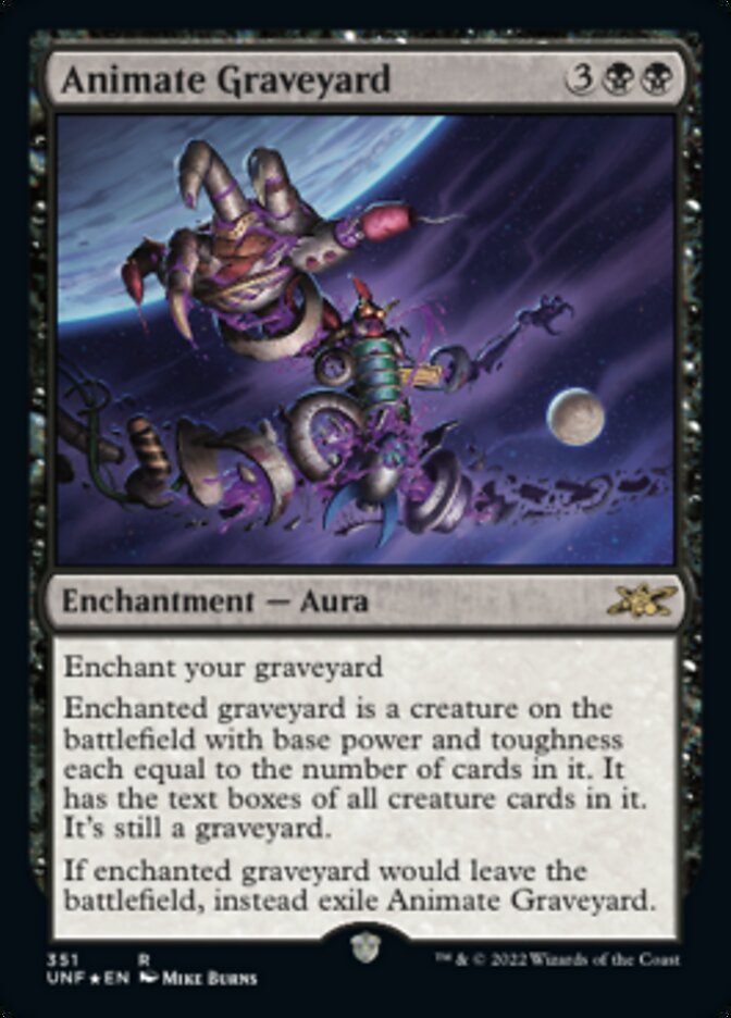 Animate Graveyard (Galaxy Foil) [Unfinity] | Dragon's Lair Comics and Fantasy Houston TX