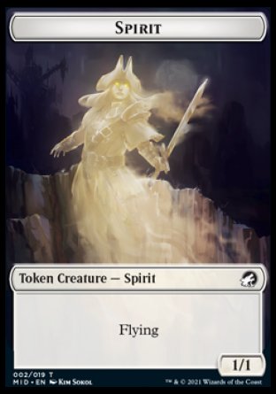 Spirit // Spider Double-Sided Token [Innistrad: Midnight Hunt Tokens] | Dragon's Lair Comics and Fantasy Houston TX