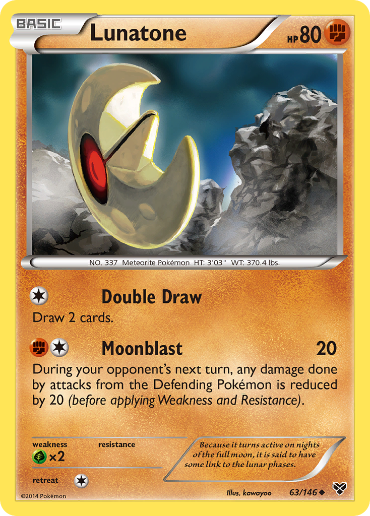 Lunatone (63/146) [XY: Base Set] | Dragon's Lair Comics and Fantasy Houston TX