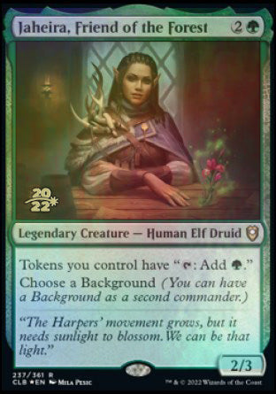 Jaheira, Friend of the Forest [Commander Legends: Battle for Baldur's Gate Prerelease Promos] | Dragon's Lair Comics and Fantasy Houston TX