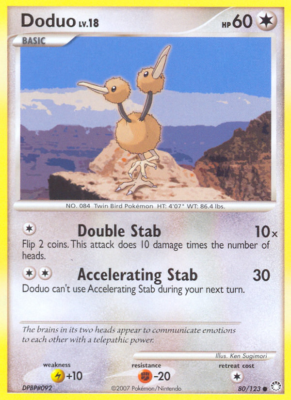 Doduo (80/123) [Diamond & Pearl: Mysterious Treasures] | Dragon's Lair Comics and Fantasy Houston TX