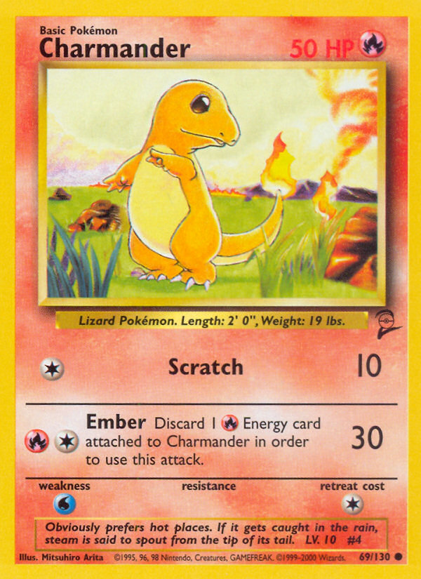 Charmander (69/130) [Base Set 2] | Dragon's Lair Comics and Fantasy Houston TX