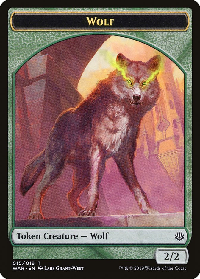 Wolf Token [War of the Spark Tokens] | Dragon's Lair Comics and Fantasy Houston TX